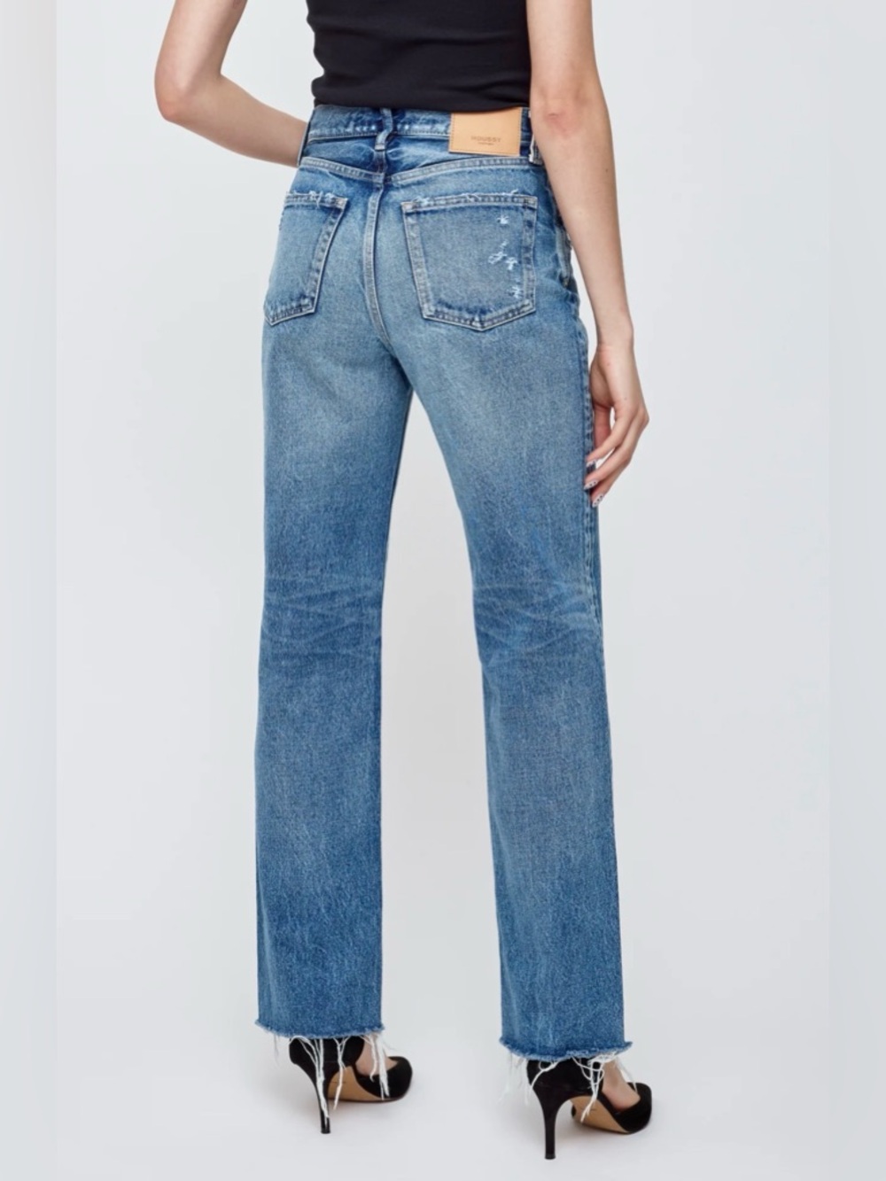 Moussy Vintage Allerton Wide Straight Jeans Size 26 High Rise - Picture 11 of 12